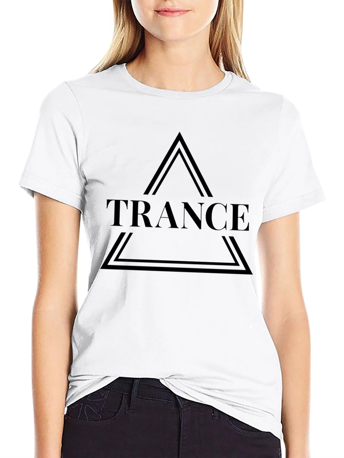 Trance Graphic Tee - Black Cotton Casual Wear