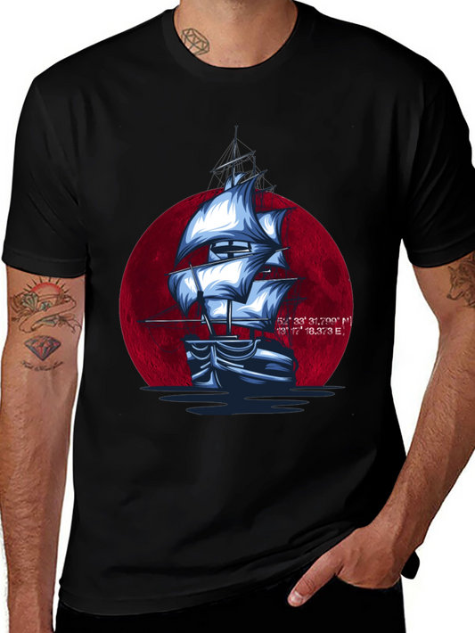 Sailboat Graphic T-Shirt - Nautical Style