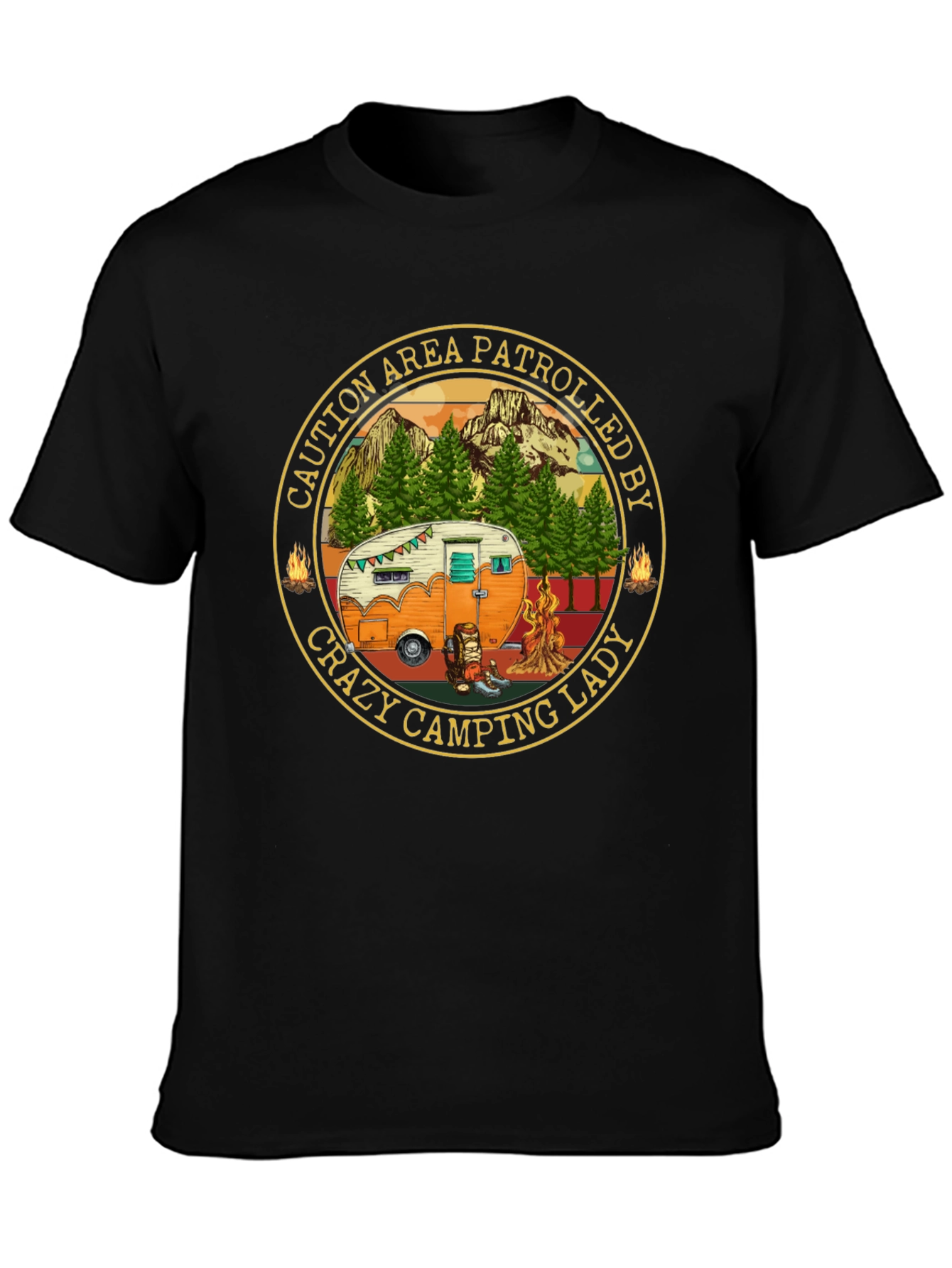 Crazy Camping Lady Patrol T-Shirt