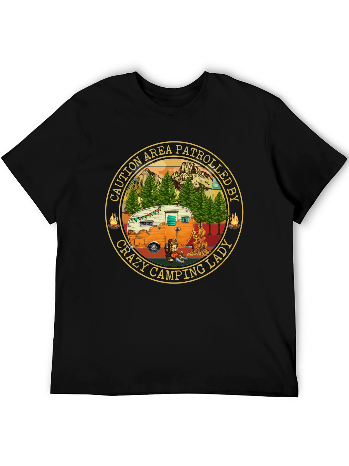 Crazy Camping Lady Patrol T-Shirt