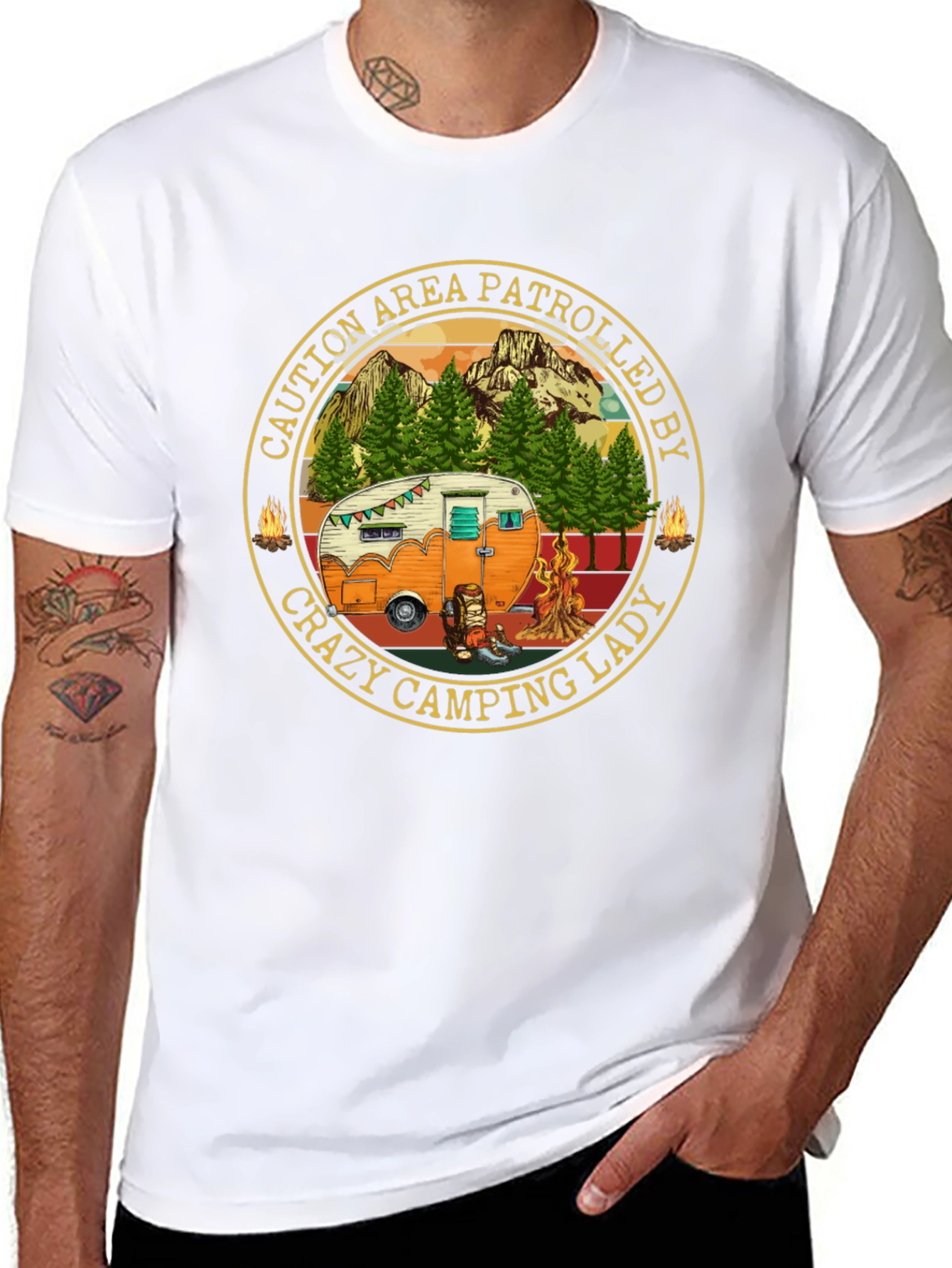 Crazy Camping Lady Patrol T-Shirt