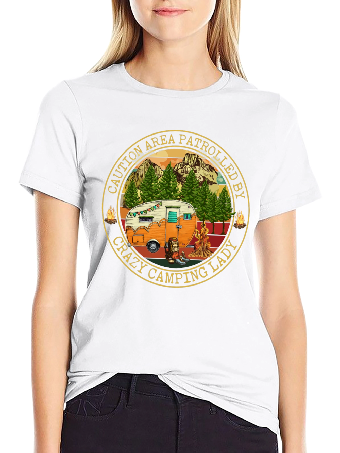 Crazy Camping Lady Patrol T-Shirt
