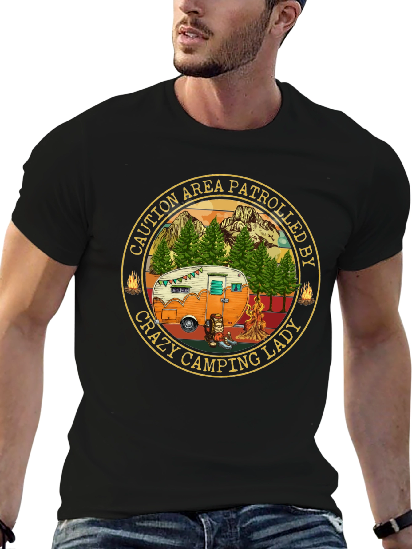Crazy Camping Lady Patrol T-Shirt