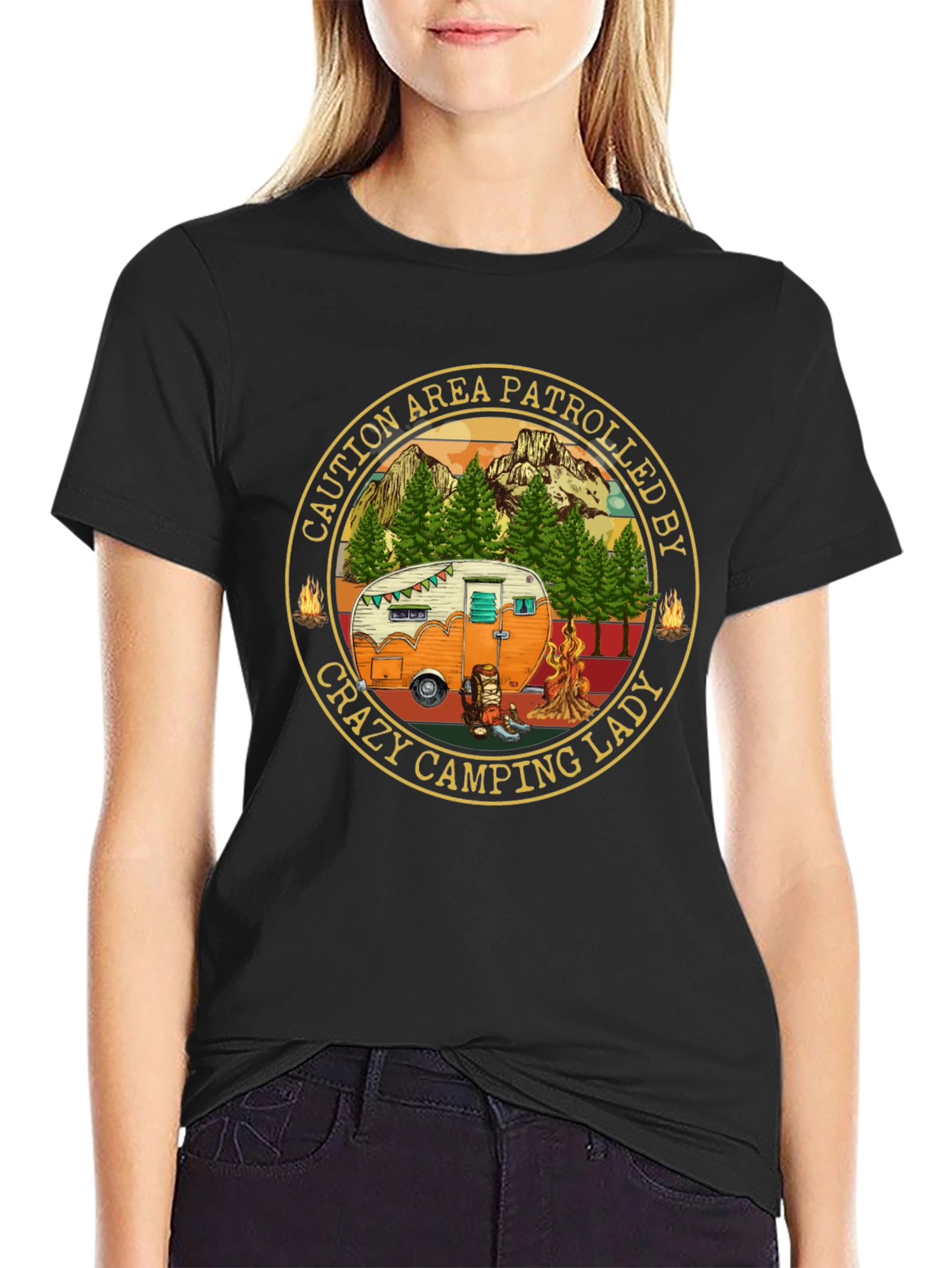 Crazy Camping Lady Patrol T-Shirt