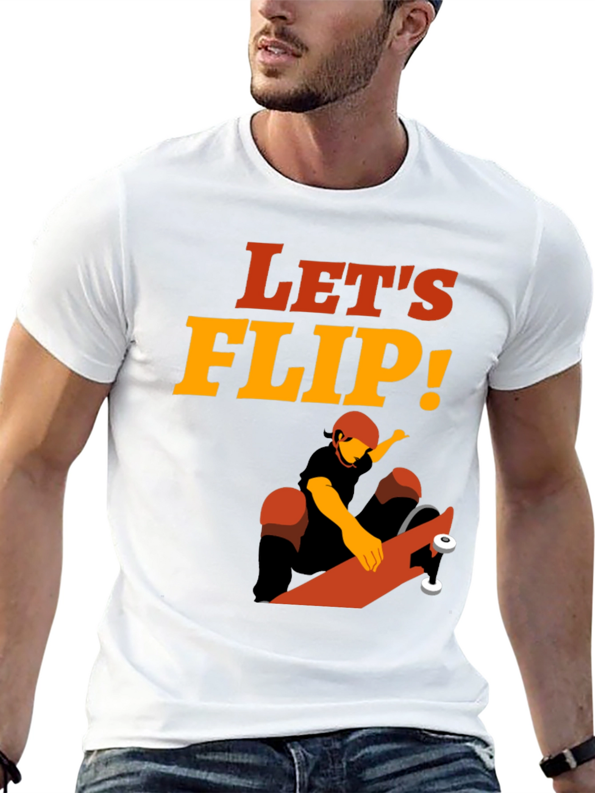 Lets Flip Skateboarder T-Shirt