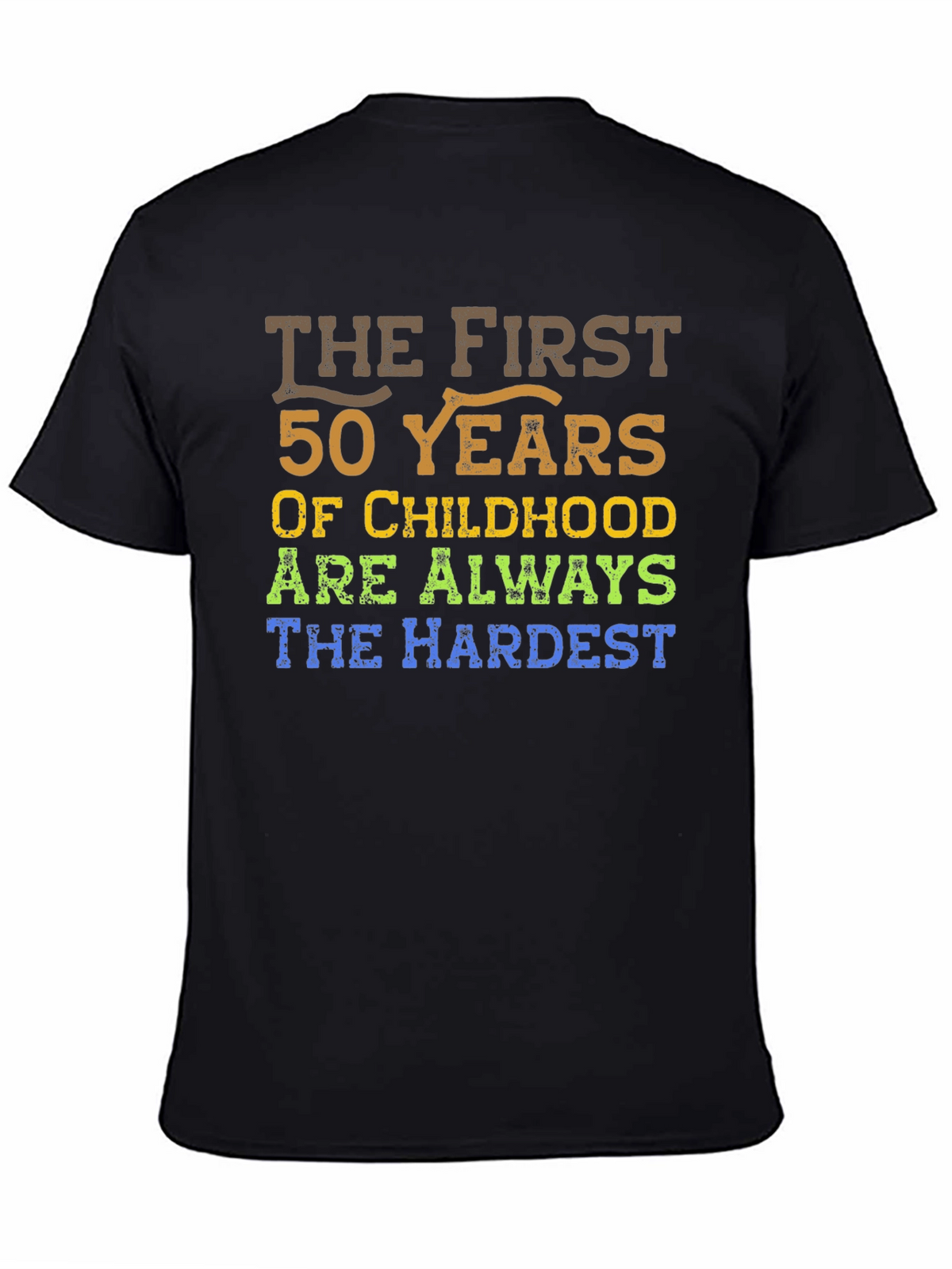 Funny 50th Birthday T-Shirt - Childhood Hardest