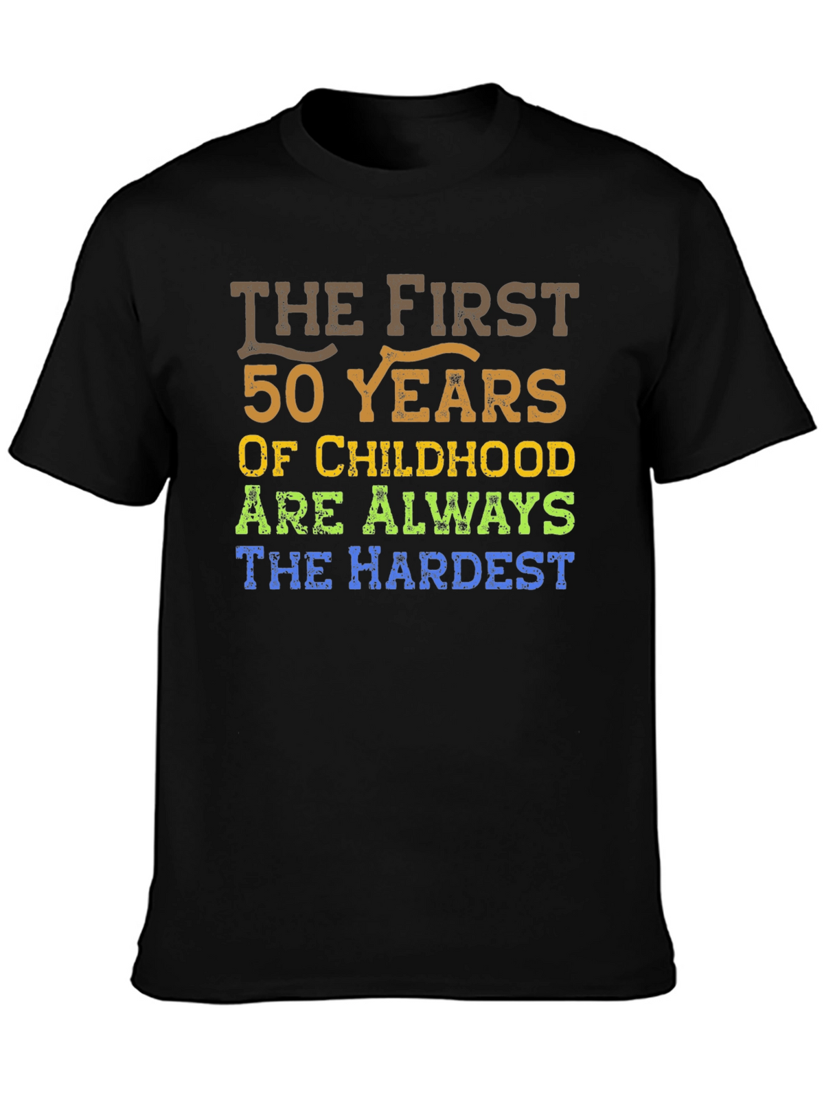 Funny 50th Birthday T-Shirt - Childhood Hardest