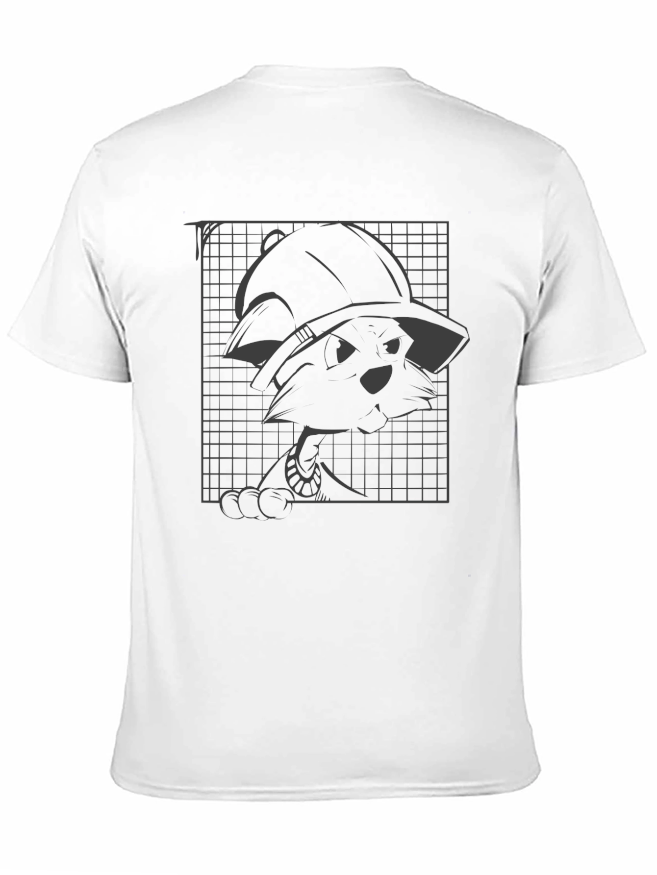 Cool Cartoon Graphic Tee - Black Cotton Blend