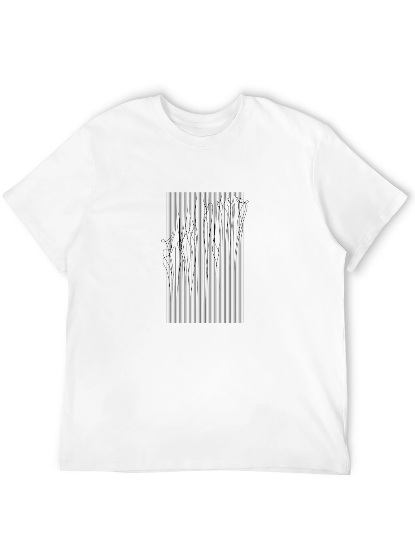 Abstract Line Art Black T-Shirt - Modern Graphic Tee