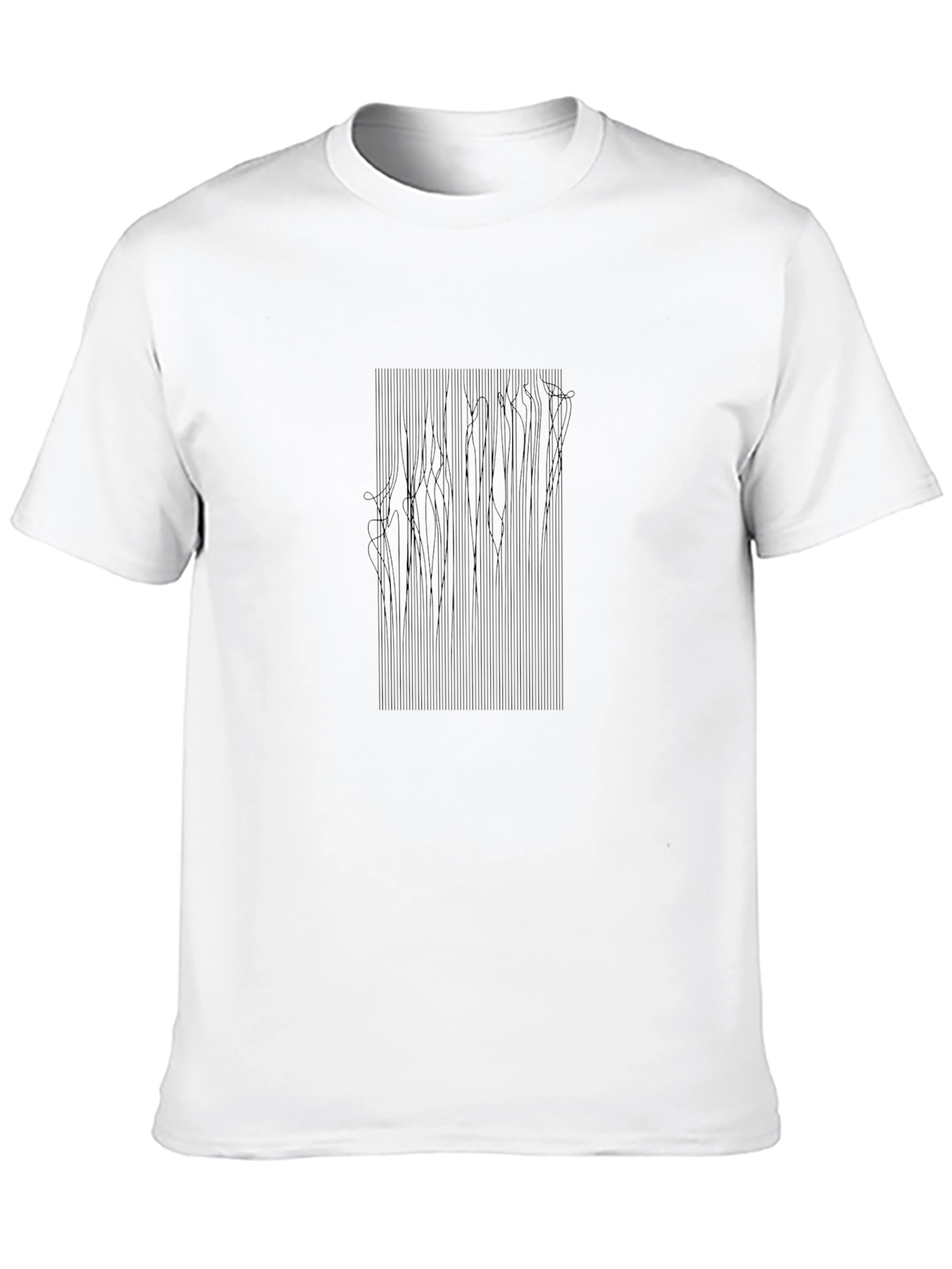 Abstract Line Art Black T-Shirt - Modern Graphic Tee