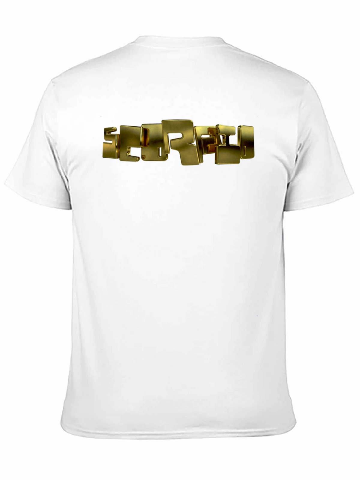 Golden Block Letter Graphic Black T-Shirt