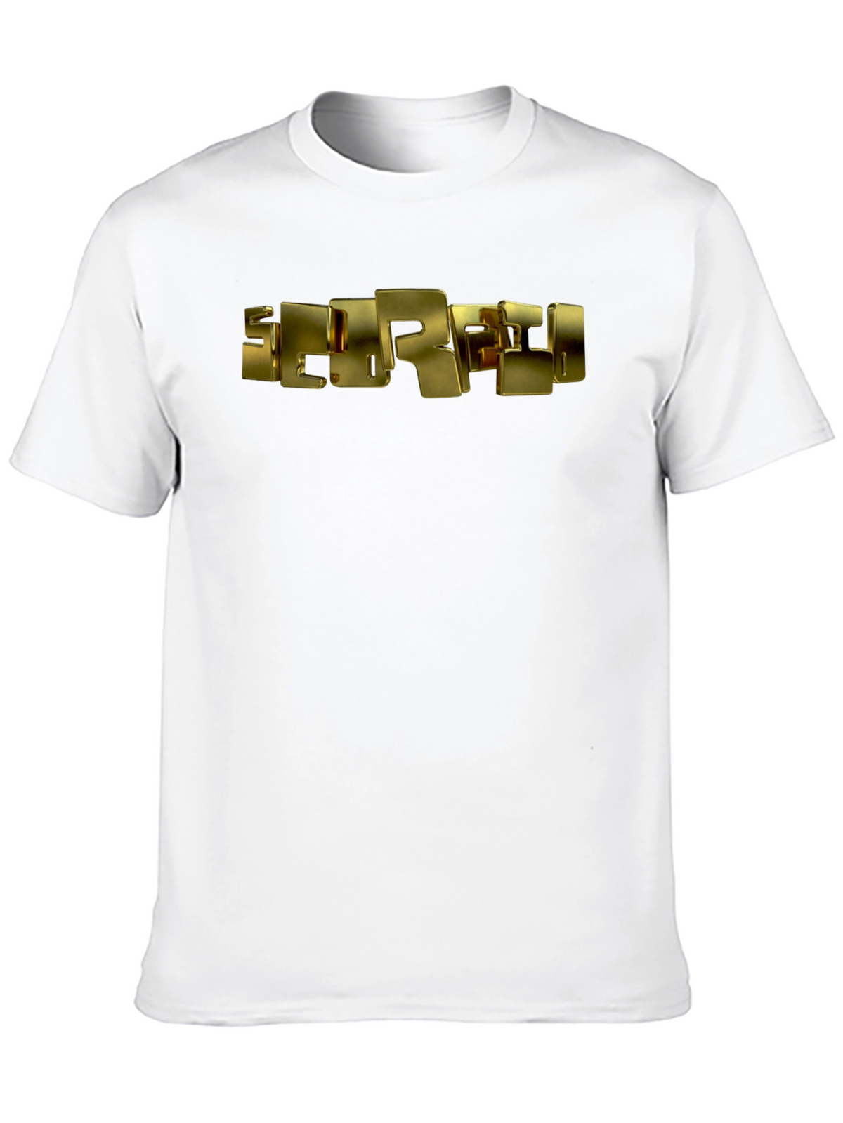Golden Block Letter Graphic Black T-Shirt