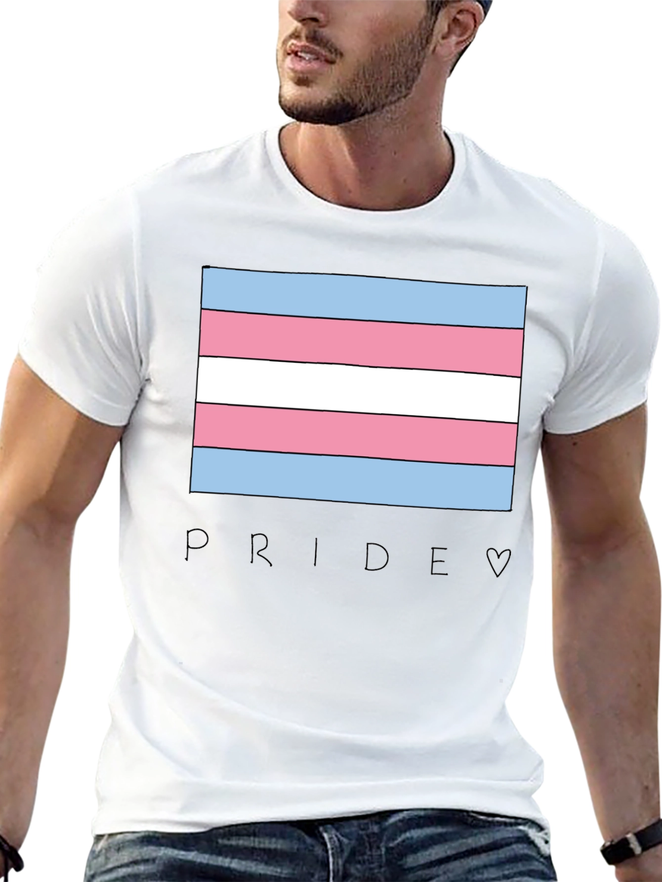 Transgender Pride Flag Graphic T-Shirt