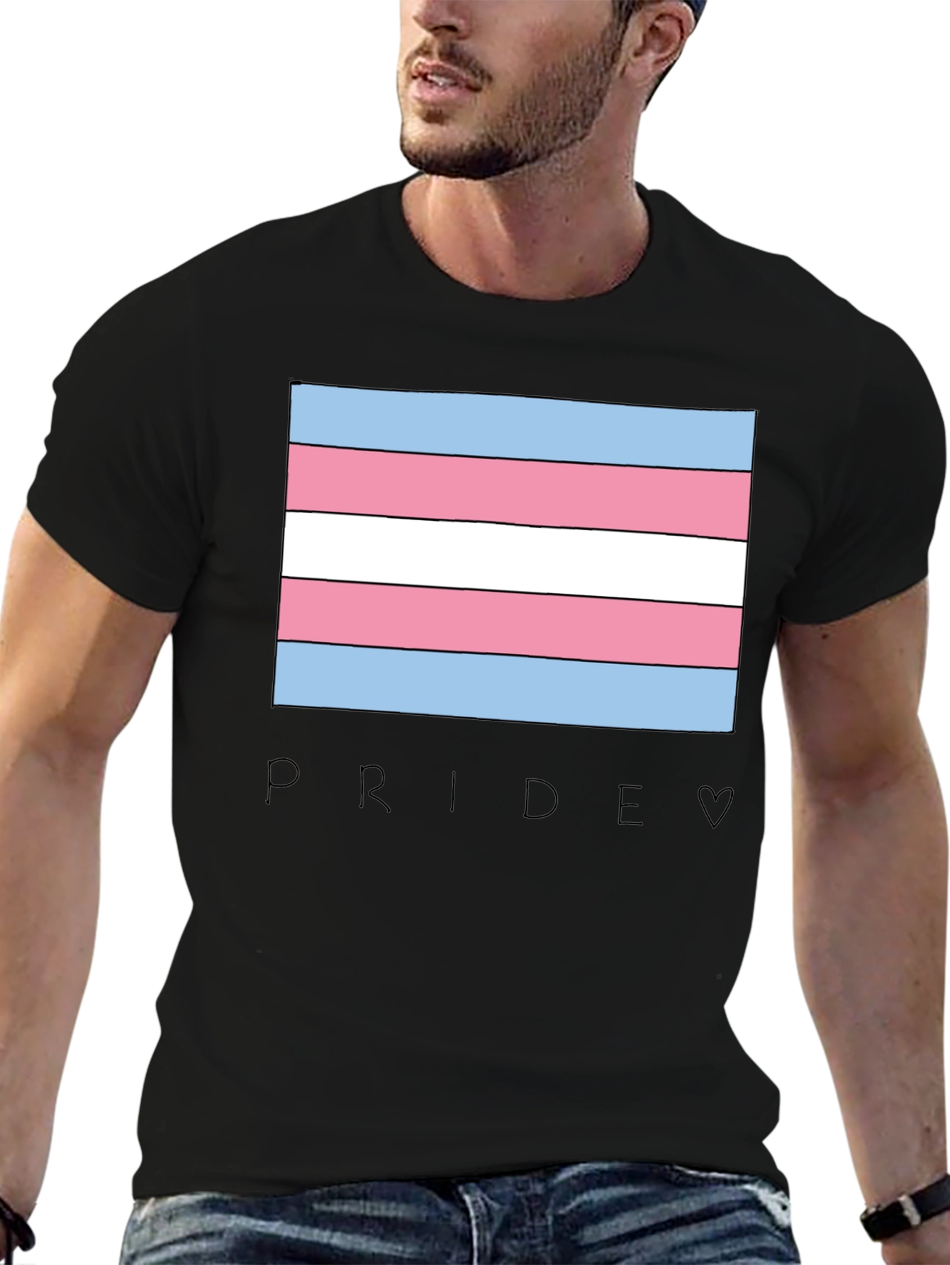 Transgender Pride Flag Graphic T-Shirt