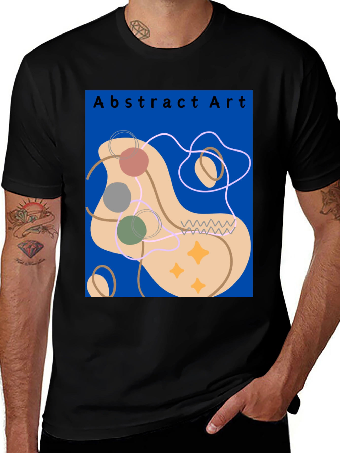 Abstract Art Graphic Tee - Modern Casual Style