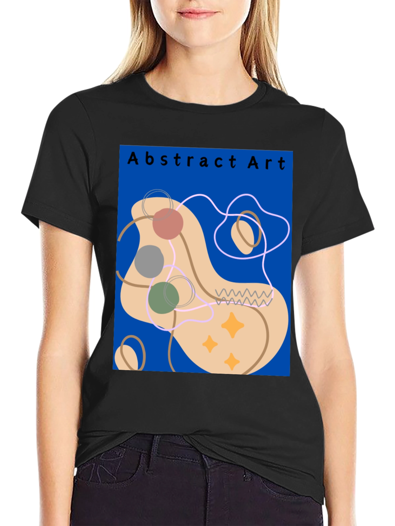 Abstract Art Graphic Tee - Modern Casual Style