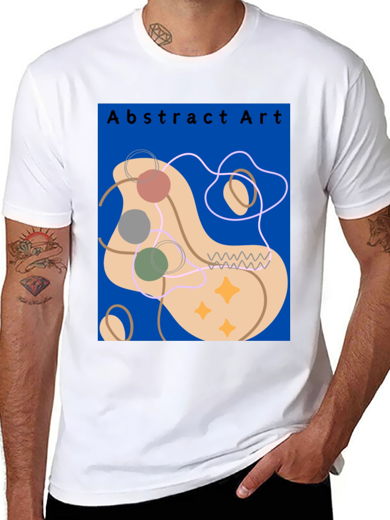 Abstract Art Graphic Tee - Modern Casual Style