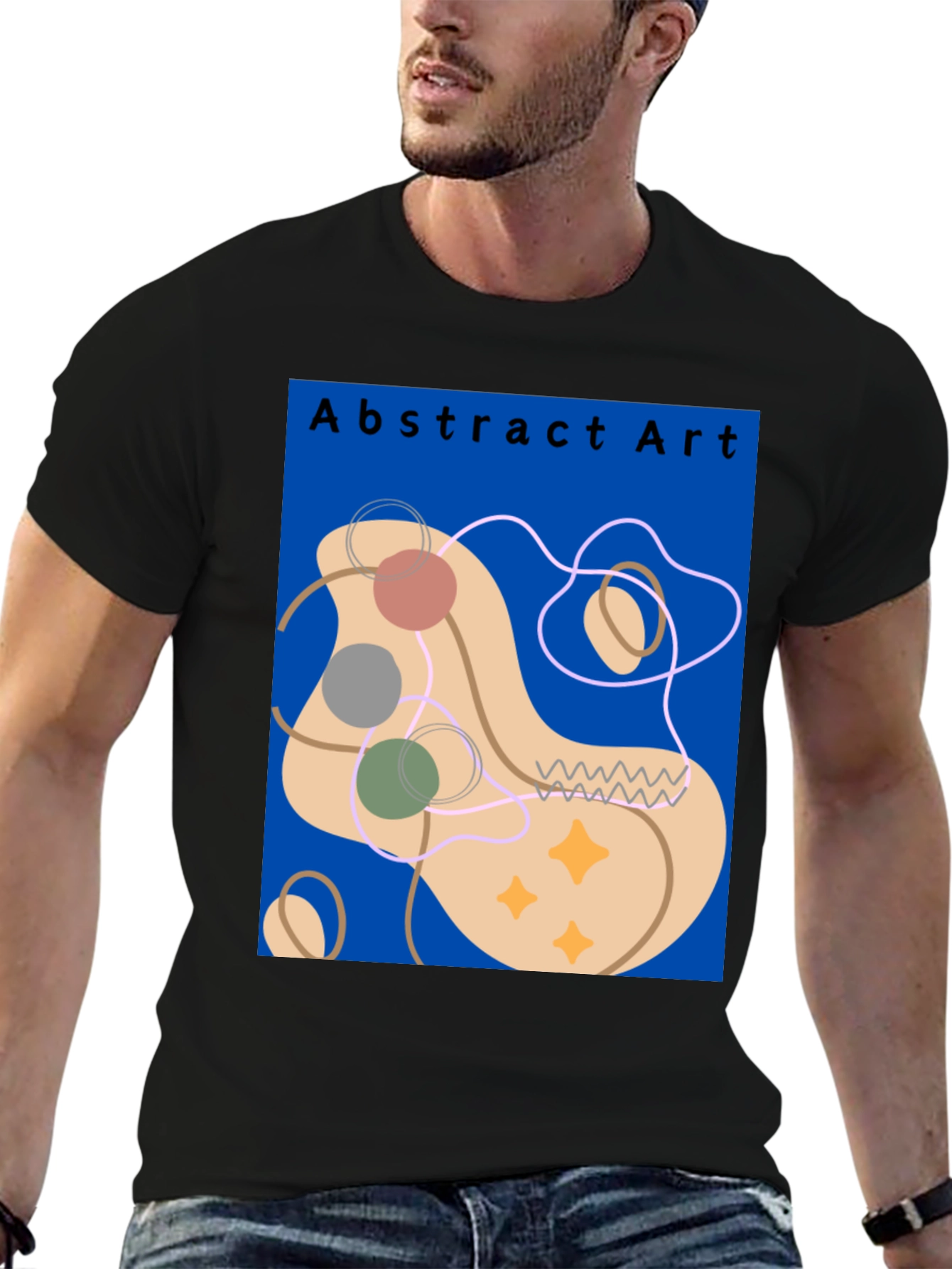 Abstract Art Graphic Tee - Modern Casual Style