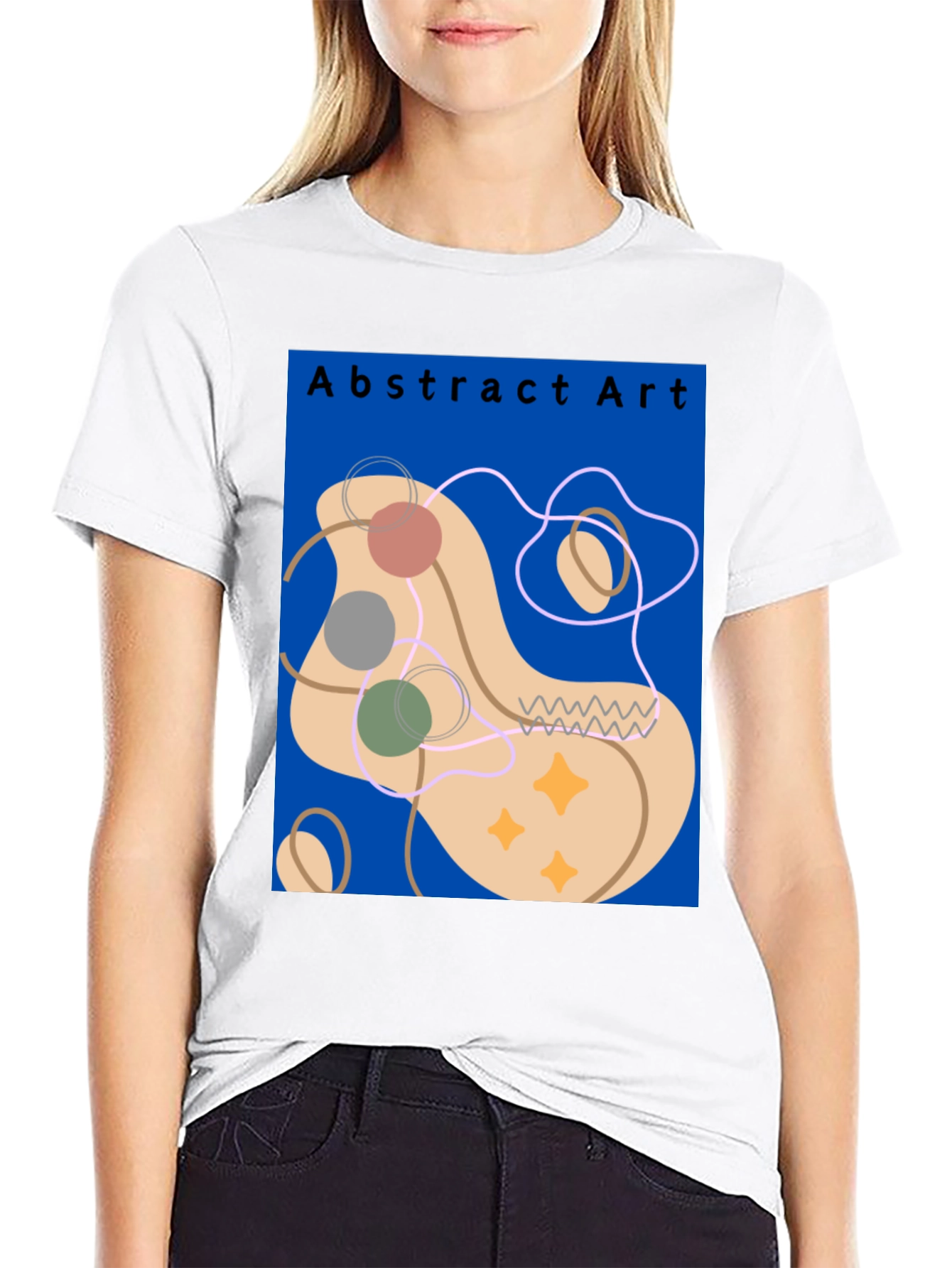 Abstract Art Graphic Tee - Modern Casual Style