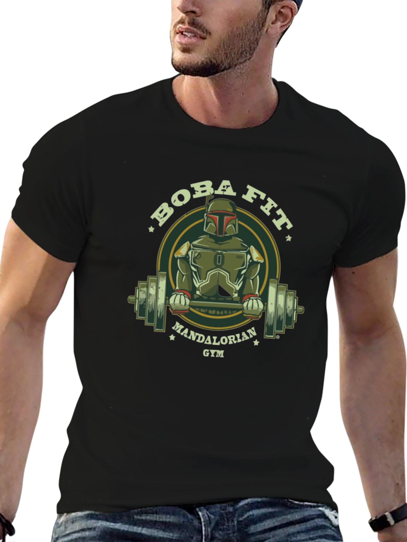 Boba Fit Mandalorian Gym T-Shirt