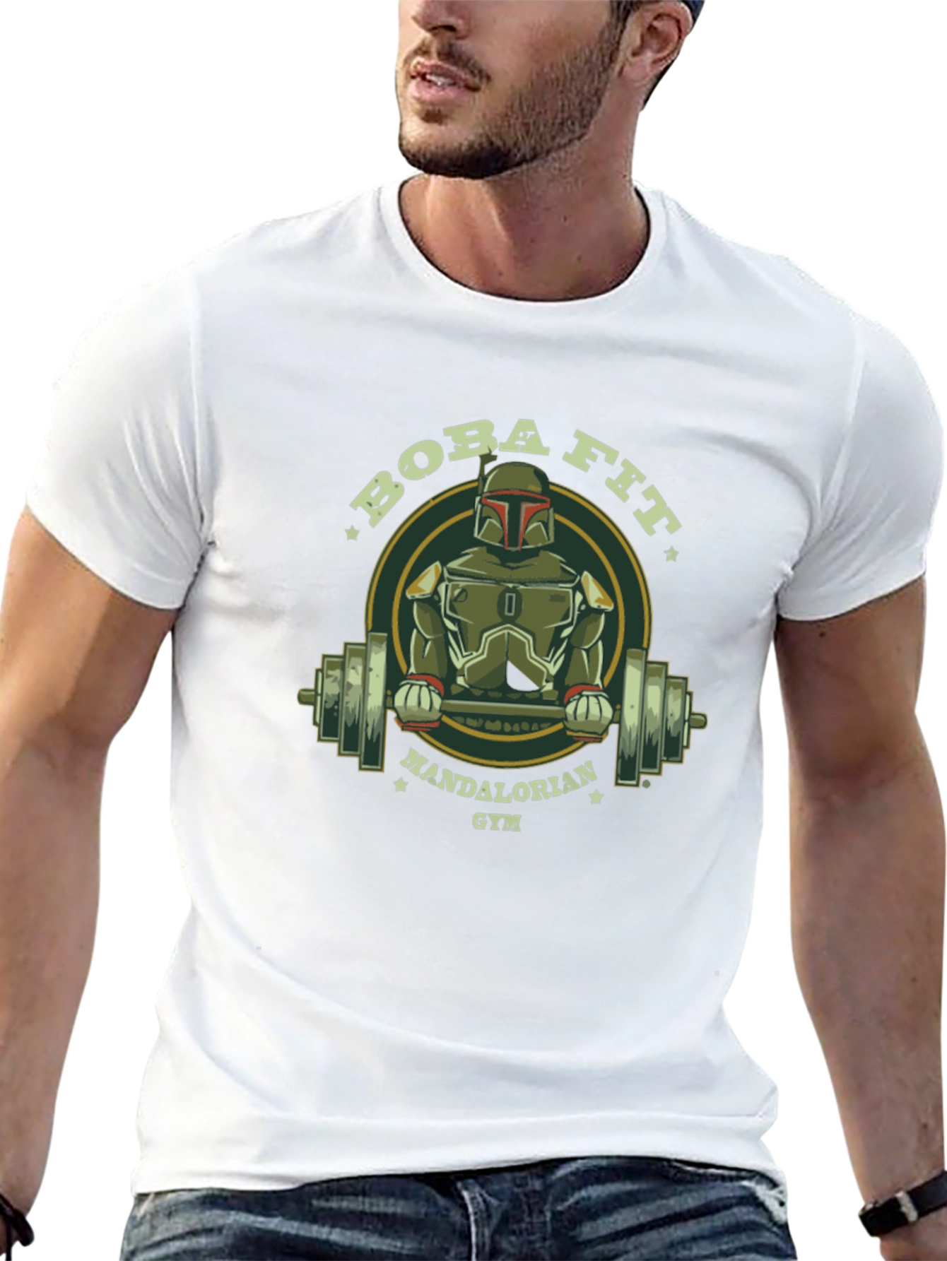 Boba Fit Mandalorian Gym T-Shirt