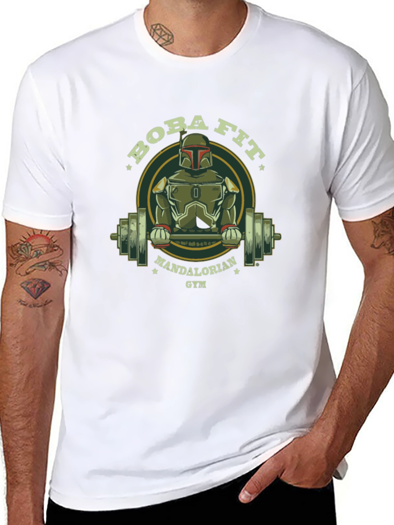 Boba Fit Mandalorian Gym T-Shirt