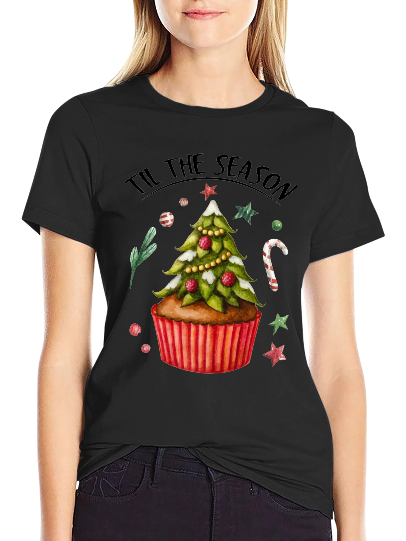 Festive Christmas Cupcake T-Shirt