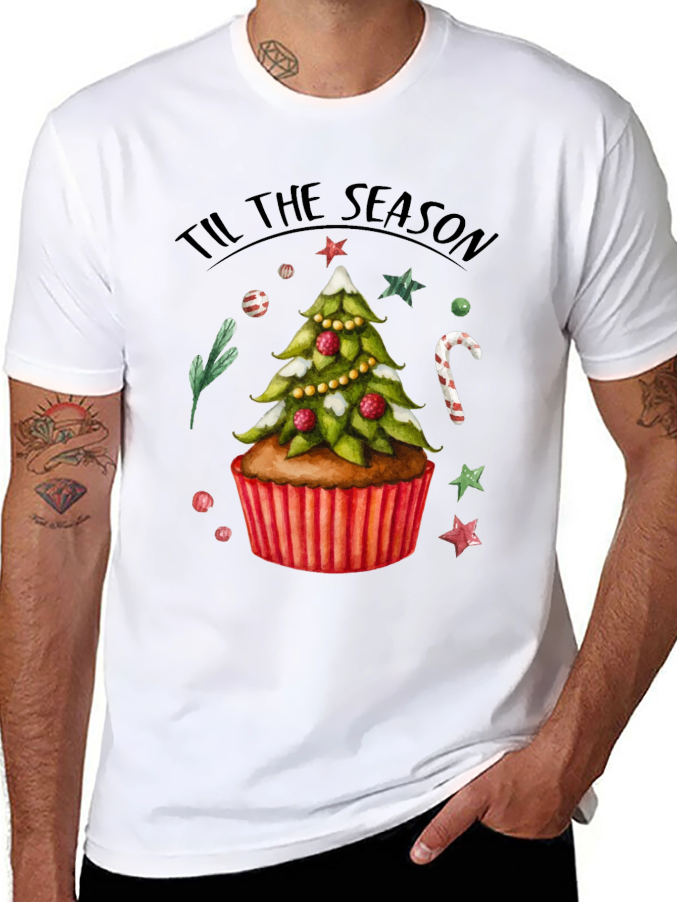 Festive Christmas Cupcake T-Shirt