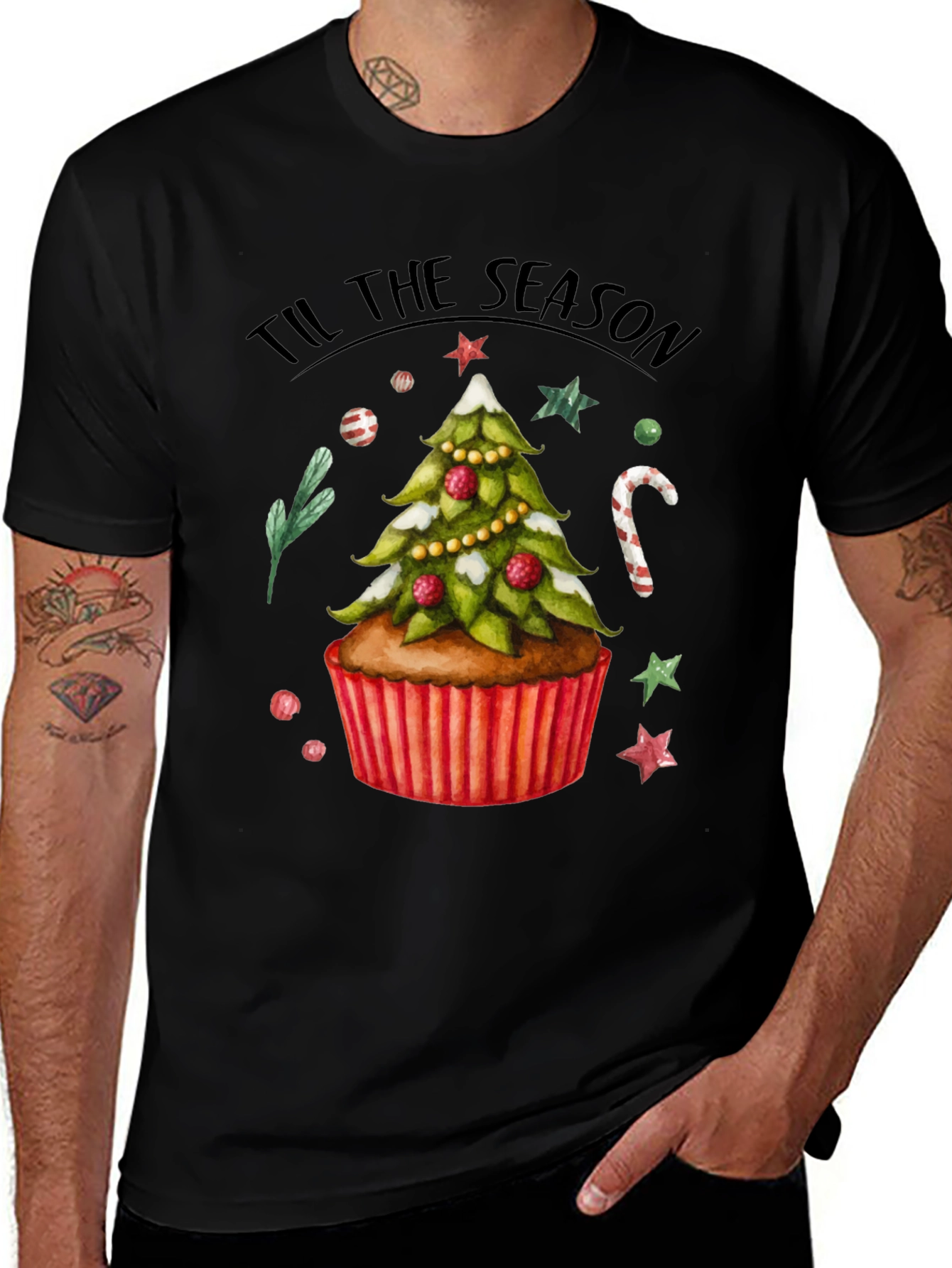 Festive Christmas Cupcake T-Shirt