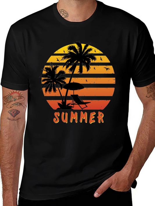 Summer Sunset Palm Tree T-Shirt