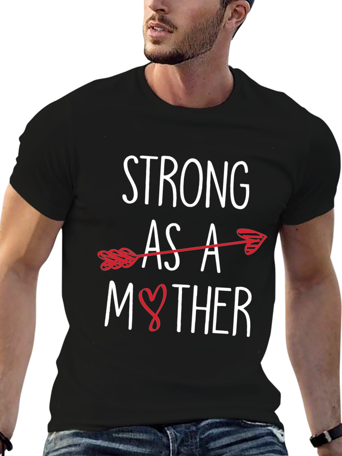 Strong As A Mother Arrow Heart Graphic Tee