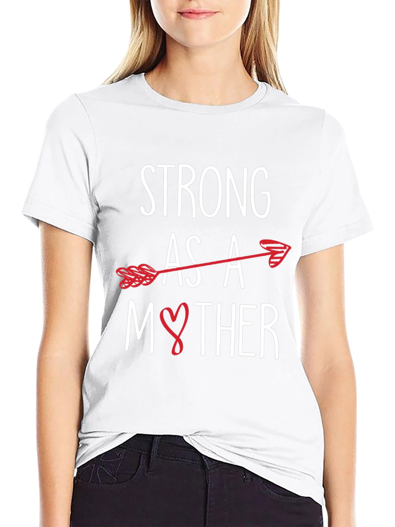 Strong As A Mother Arrow Heart Graphic Tee