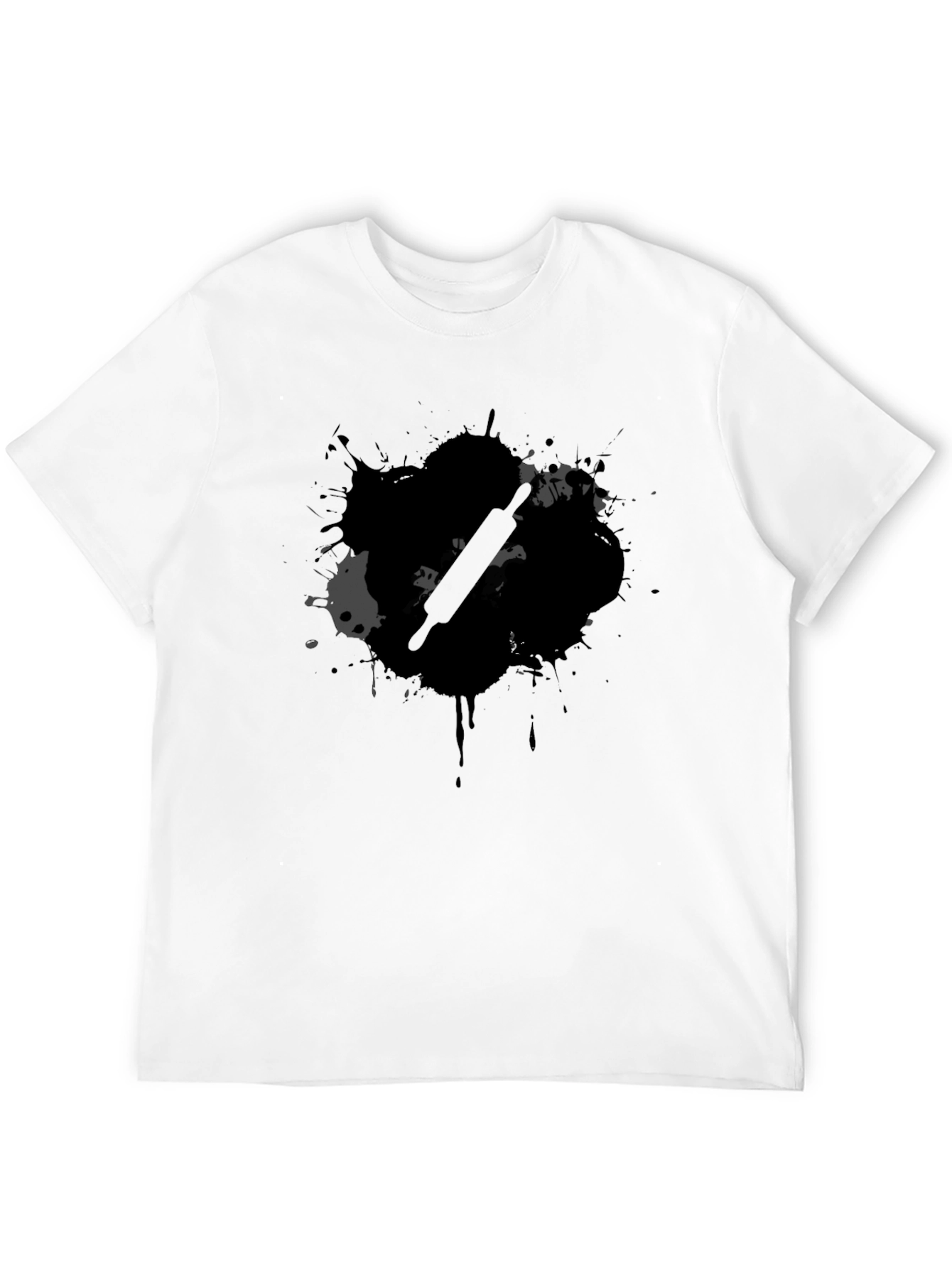 Chef Rolling Pin Graphic Black T-Shirt
