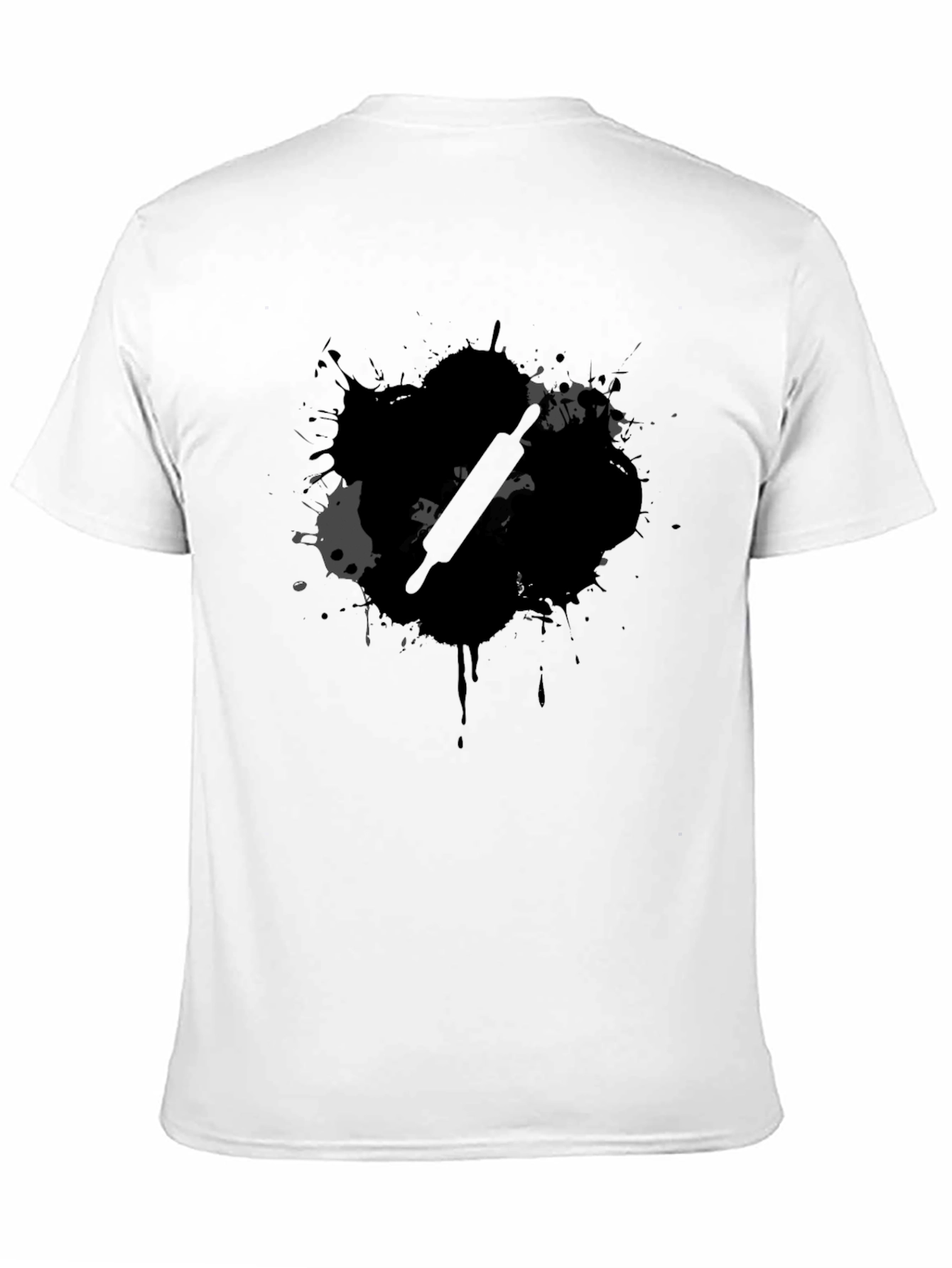 Chef Rolling Pin Graphic Black T-Shirt