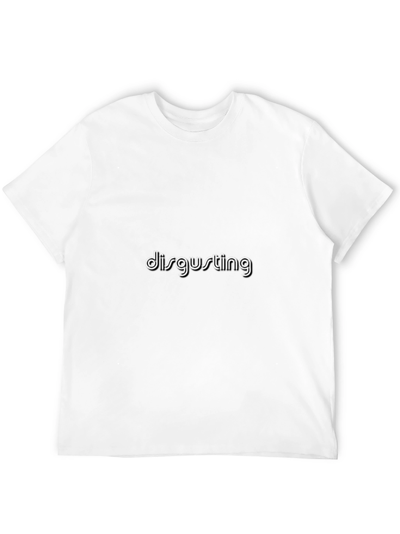 Disgusting Graphic Tee - Black Cotton Casual Wear