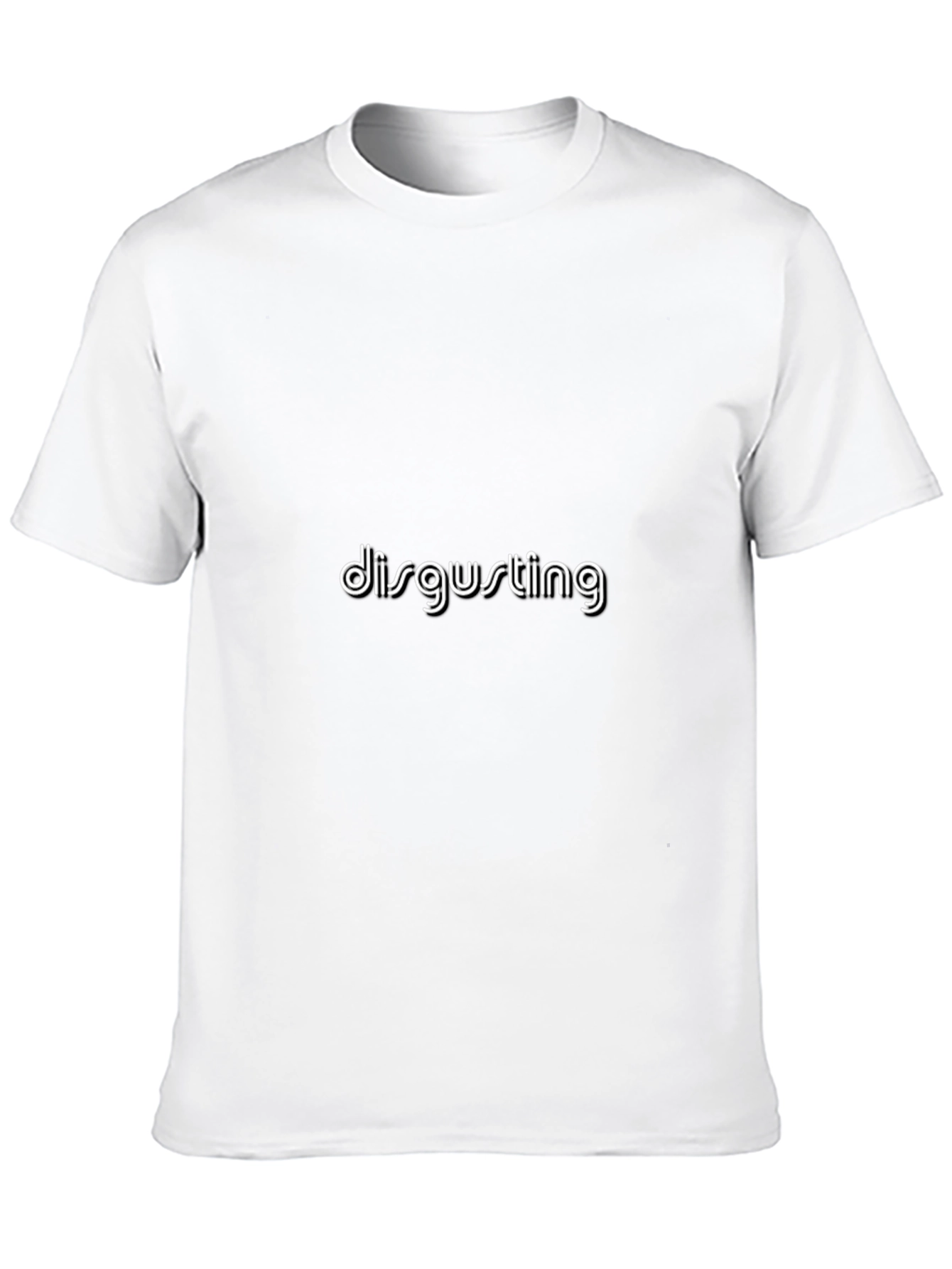 Disgusting Graphic Tee - Black Cotton Casual Wear