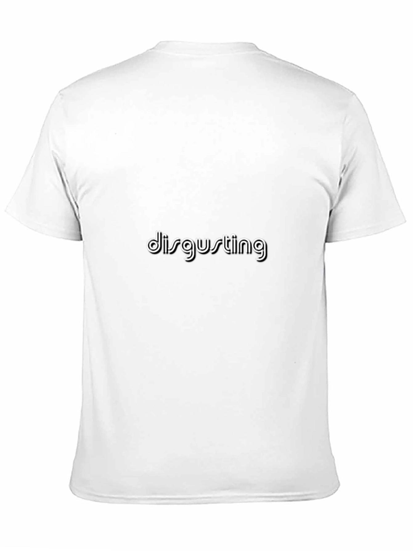 Disgusting Graphic Tee - Black Cotton Casual Wear