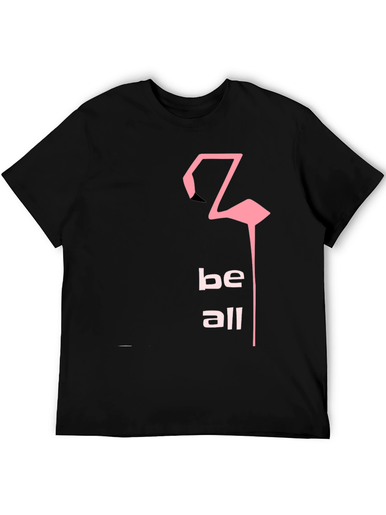 Be All Flamingo Graphic Tee - Black