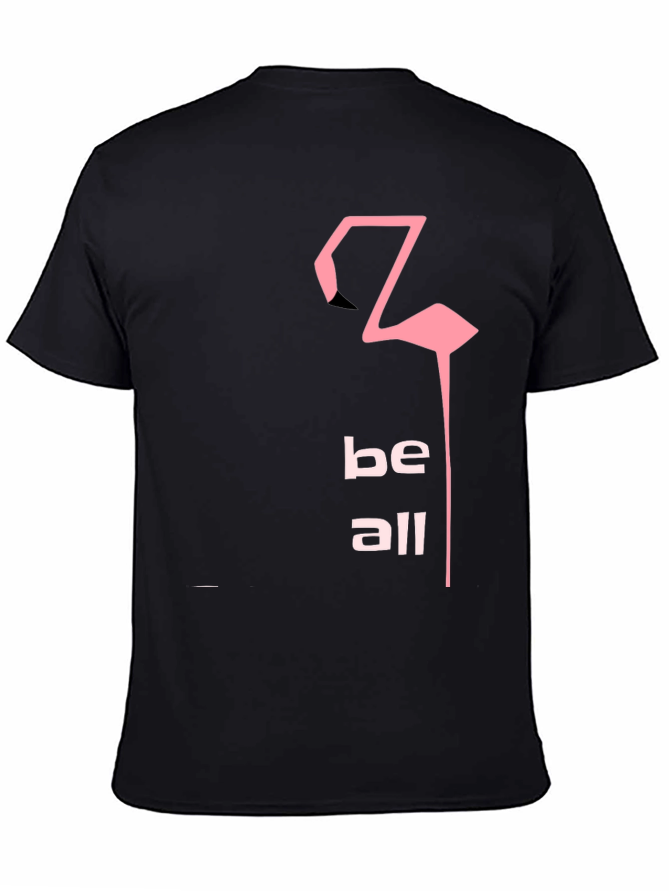 Be All Flamingo Graphic Tee - Black