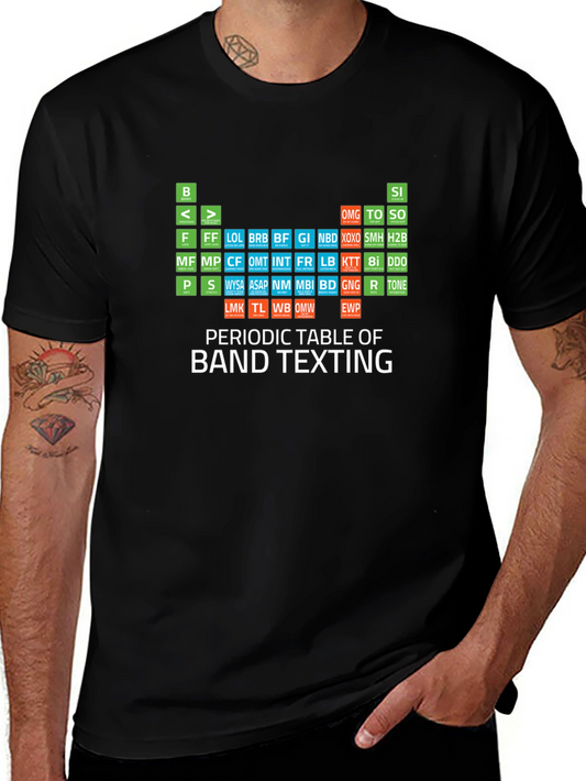 Periodic Table of Band Texting T-Shirt