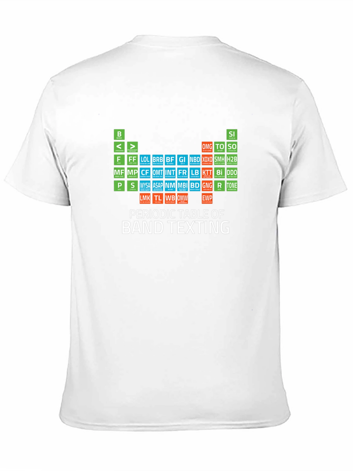 Periodic Table of Band Texting T-Shirt