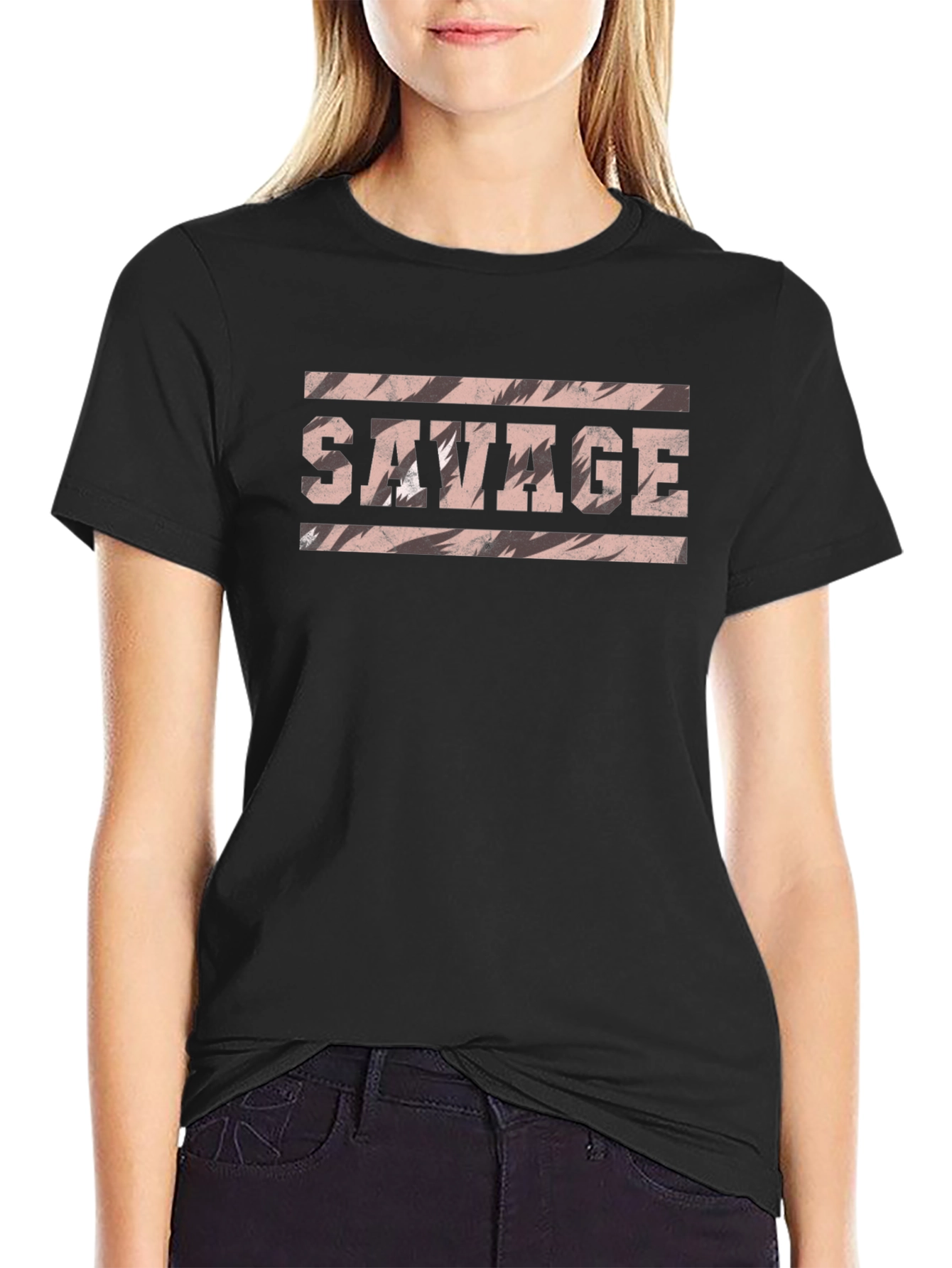 Savage Graphic Print Mens Black T-Shirt