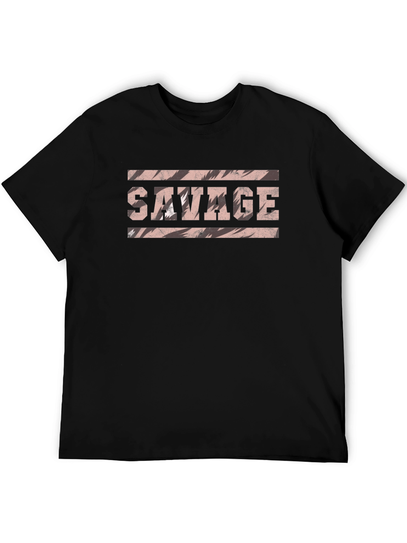 Savage Graphic Print Mens Black T-Shirt