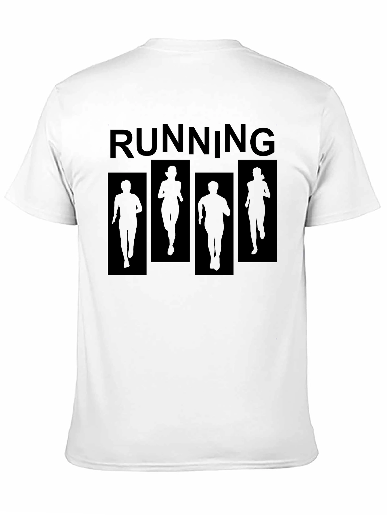 Running Silhouette Graphic Tee - Black Unisex T-Shirt