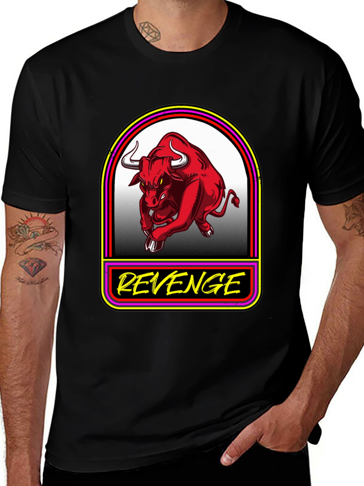 Revenge Graphic Tee - Mens Black T-Shirt