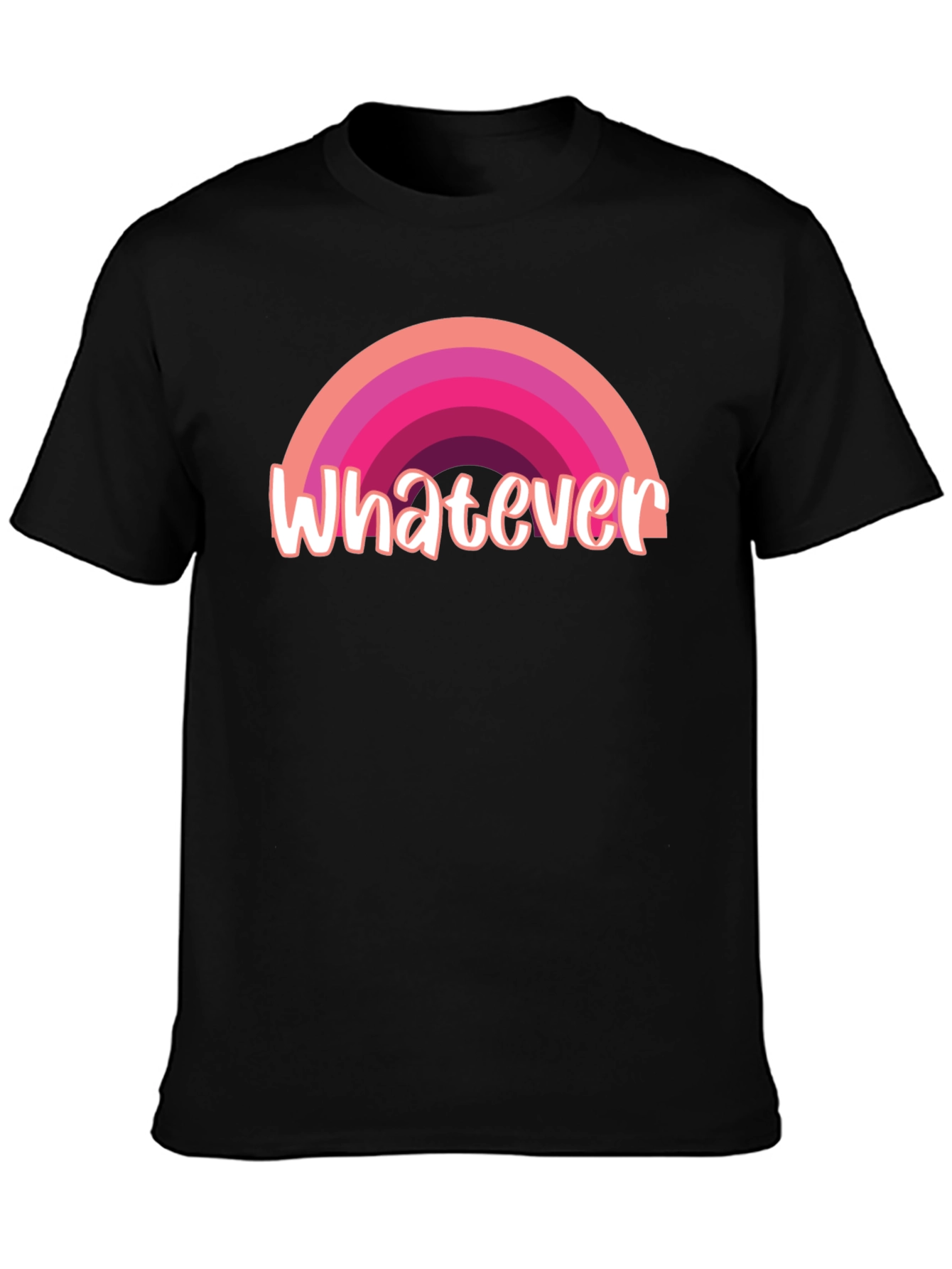 Whatever Rainbow Graphic Tee - Casual Style