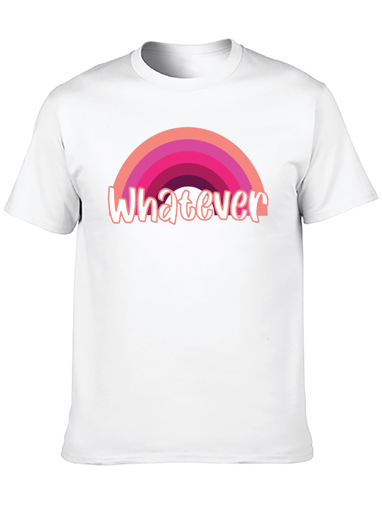 Whatever Rainbow Graphic Tee - Casual Style