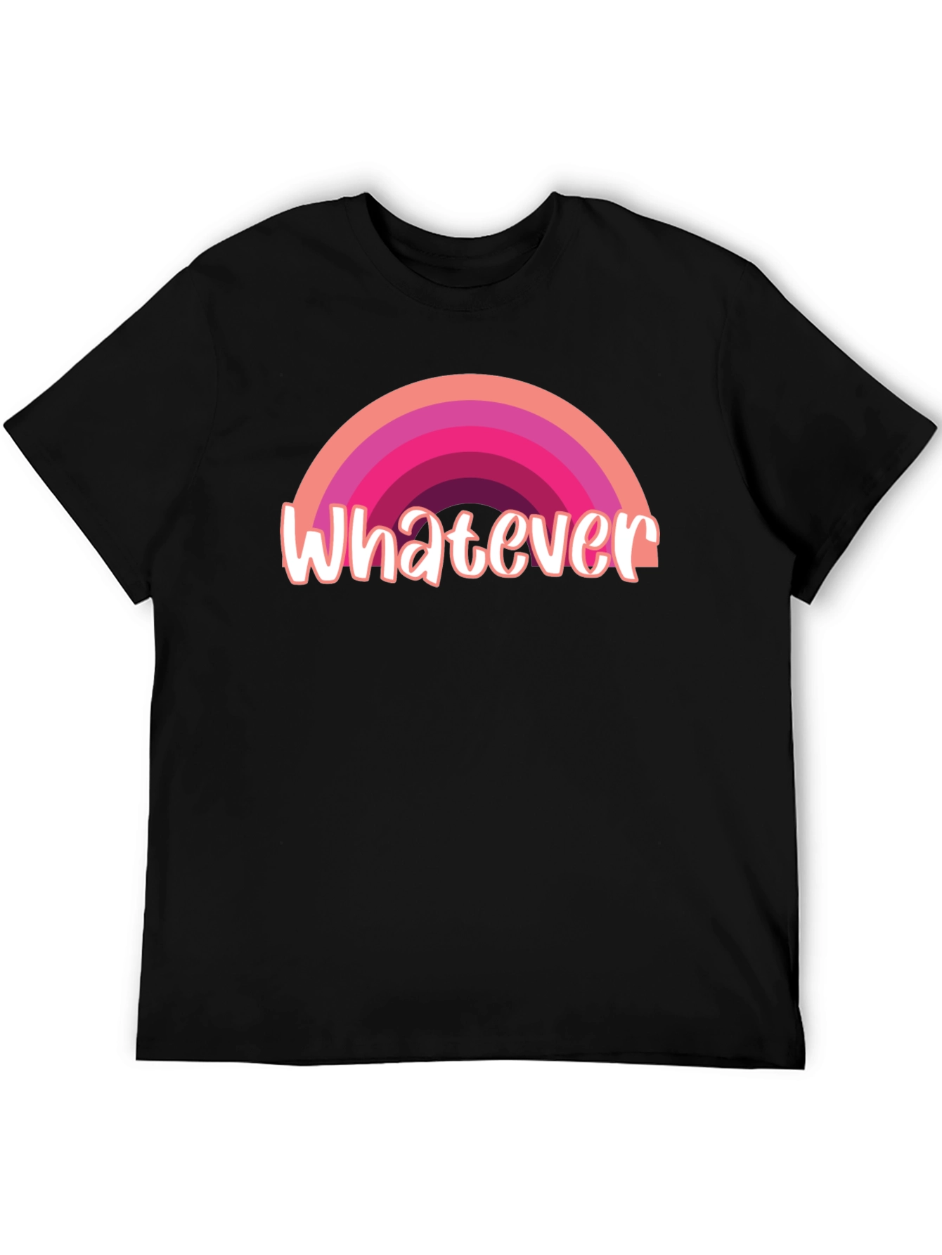 Whatever Rainbow Graphic Tee - Casual Style