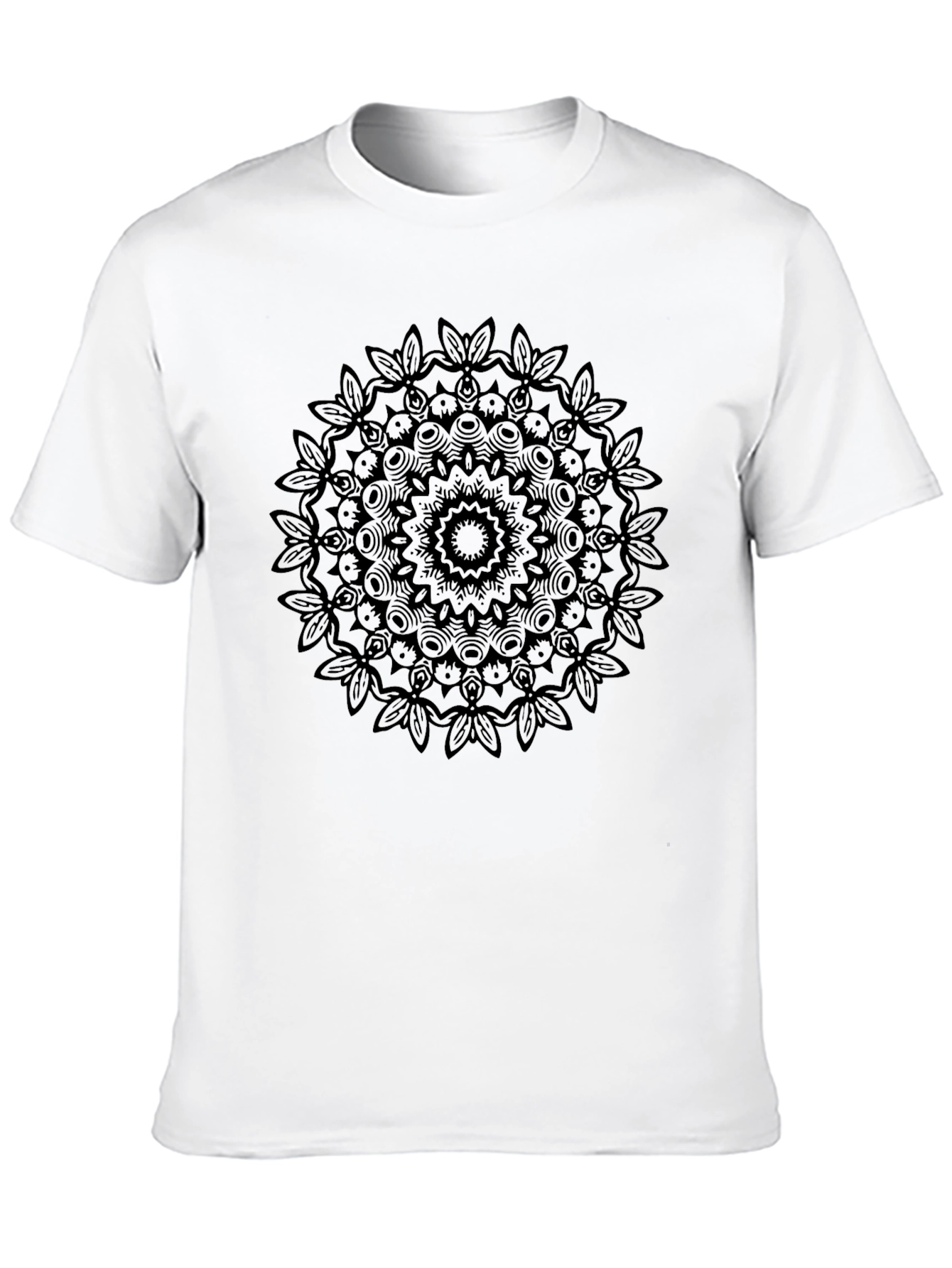 Black Mandala Design T-Shirt