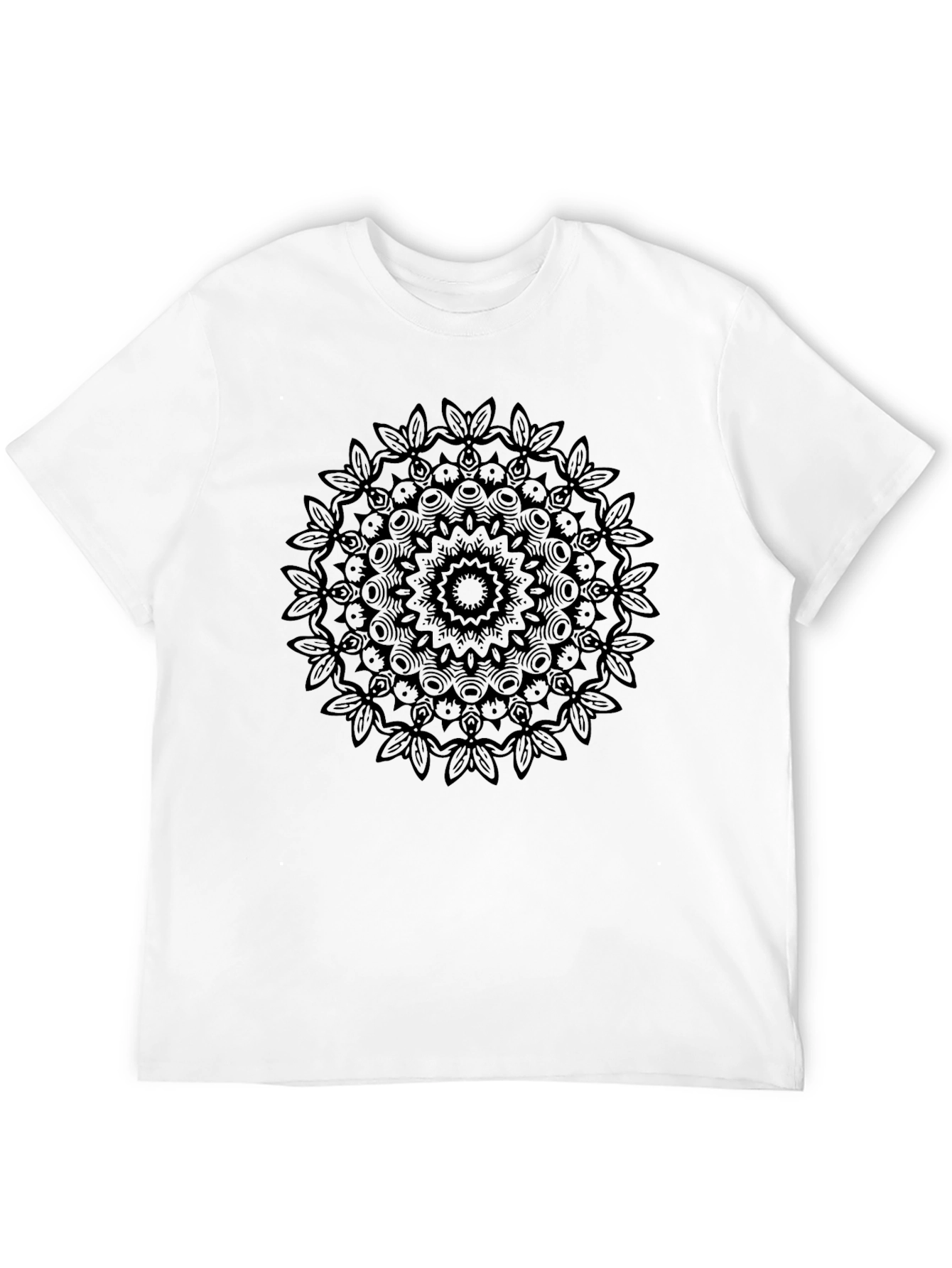 Black Mandala Design T-Shirt